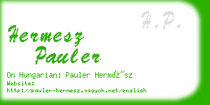 hermesz pauler business card